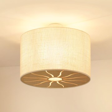 Brilagi - Virsapmetuma lustra COUNTRY ROLLER 1xE27/15W/230V d. 50 cm krēmkrāsa