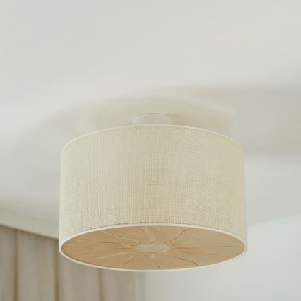 Brilagi - Virsapmetuma lustra COUNTRY ROLLER 1xE27/15W/230V d. 50 cm krēmkrāsa