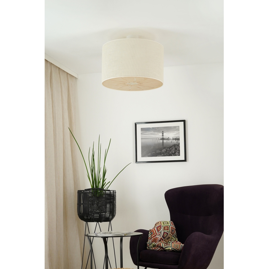 Brilagi - Virsapmetuma lustra COUNTRY ROLLER 1xE27/15W/230V d. 50 cm krēmkrāsa