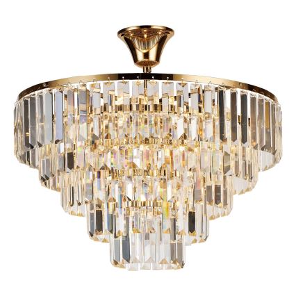 Brilagi - Virsapmetuma lustra CRYSTAL 5xE14/40W/230V zelta