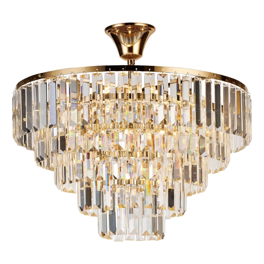 Brilagi - Virsapmetuma lustra CRYSTAL 5xE14/40W/230V zelta