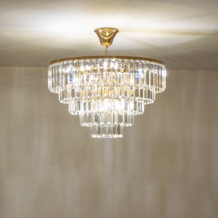 Brilagi - Virsapmetuma lustra CRYSTAL 5xE14/40W/230V zelta