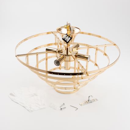 Brilagi - Virsapmetuma lustra CRYSTAL 5xE14/40W/230V zelta