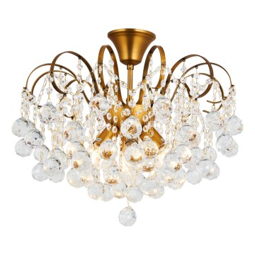 Brilagi - Virsapmetuma lustra CRYSTAL 6xE14/60W/230V bronza