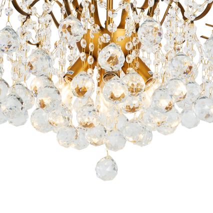 Brilagi - Virsapmetuma lustra CRYSTAL 6xE14/60W/230V bronza
