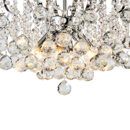 Brilagi - Virsapmetuma lustra CRYSTAL 6xE14/60W/230V spīdīgi hromēts