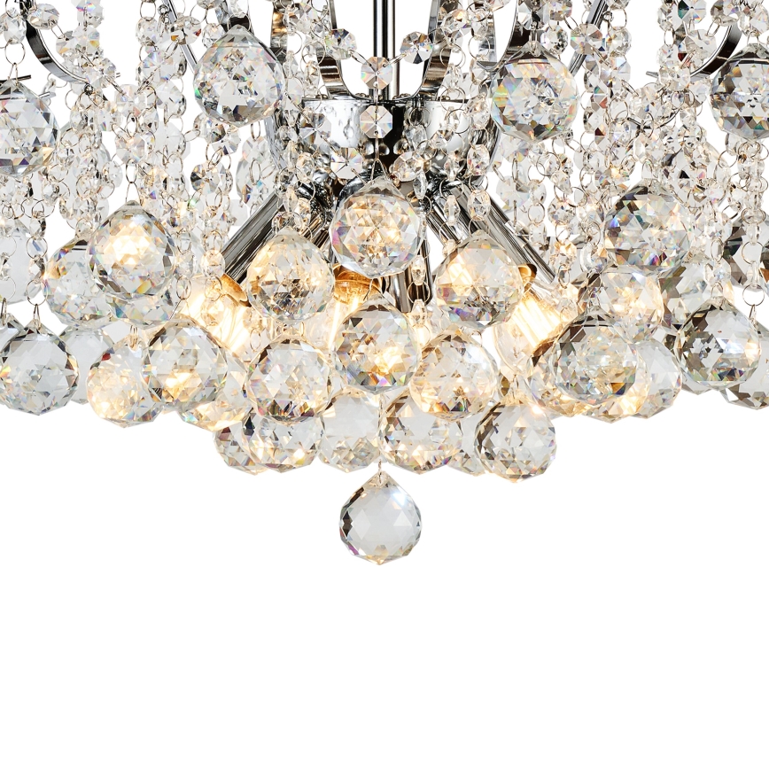 Brilagi - Virsapmetuma lustra CRYSTAL 6xE14/60W/230V spīdīgi hromēts