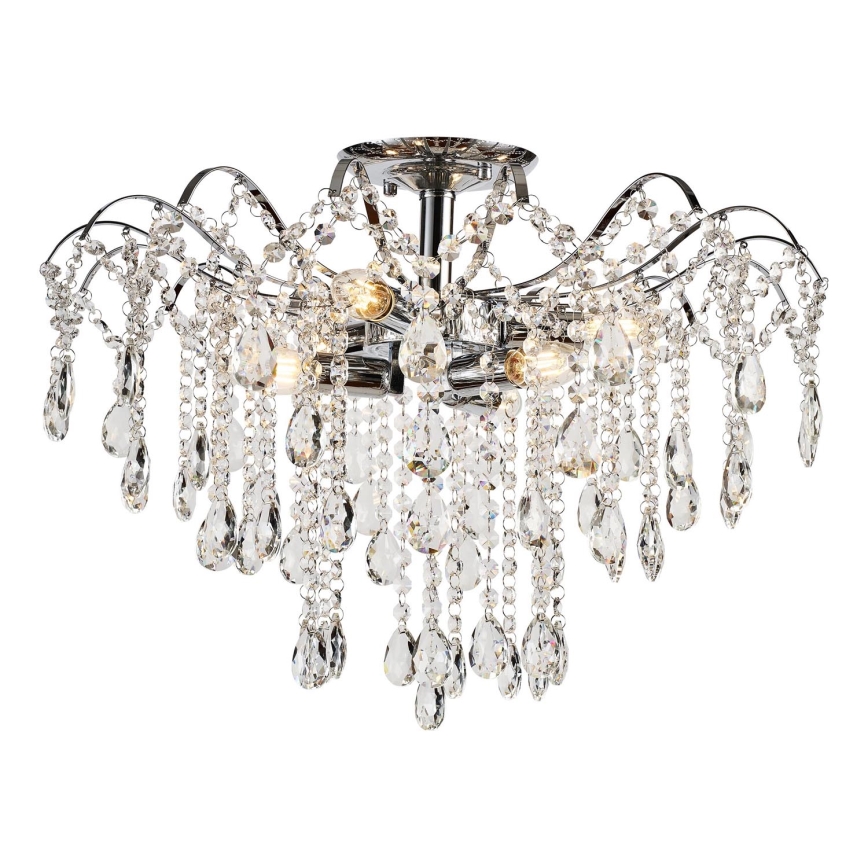 Brilagi - Virsapmetuma lustra CRYSTAL 6xE14/60W/230V spīdīgi hromēts