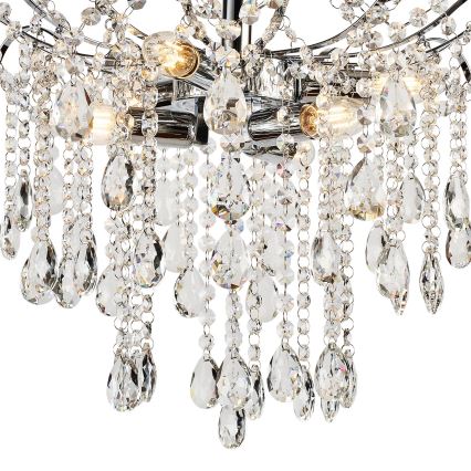 Brilagi - Virsapmetuma lustra CRYSTAL 6xE14/60W/230V spīdīgi hromēts