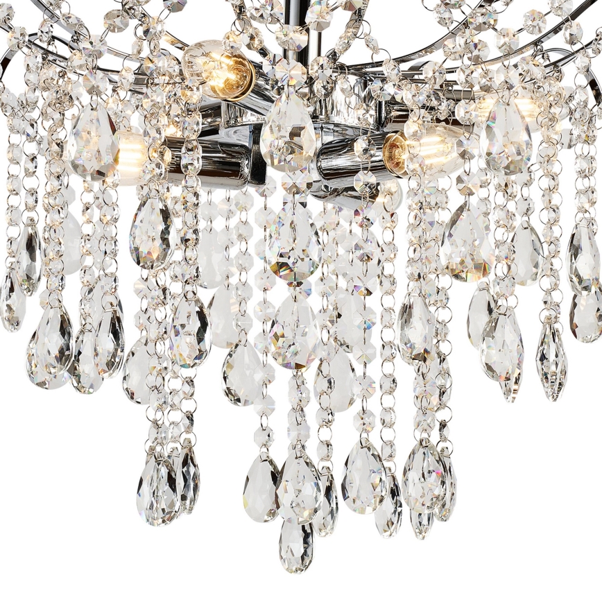 Brilagi - Virsapmetuma lustra CRYSTAL 6xE14/60W/230V spīdīgi hromēts