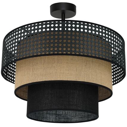 Brilagi - Virsapmetuma lustra DAKOTA LUNETA 1xE27/15W/230V d. 45 cm melna/bēša
