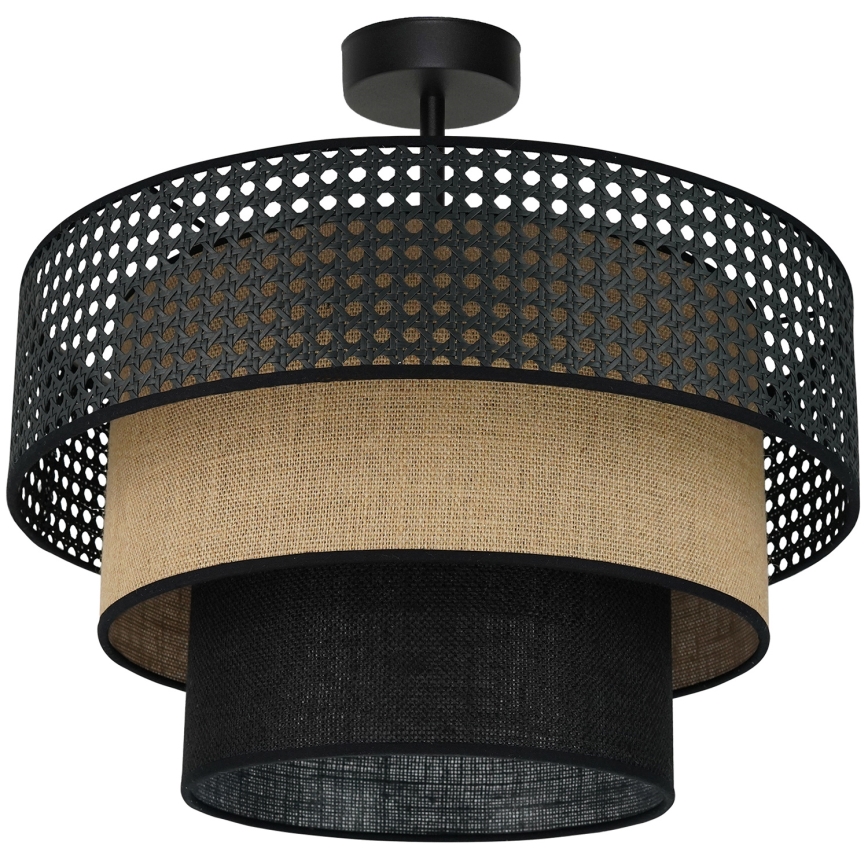 Brilagi - Virsapmetuma lustra DAKOTA LUNETA 1xE27/15W/230V d. 45 cm melna/bēša