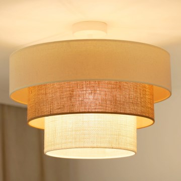 Brilagi - Virsapmetuma lustra DENVER LUNETA 1xE27/15W/230V d. 45 cm bēša/brūna/krēmkrāsa
