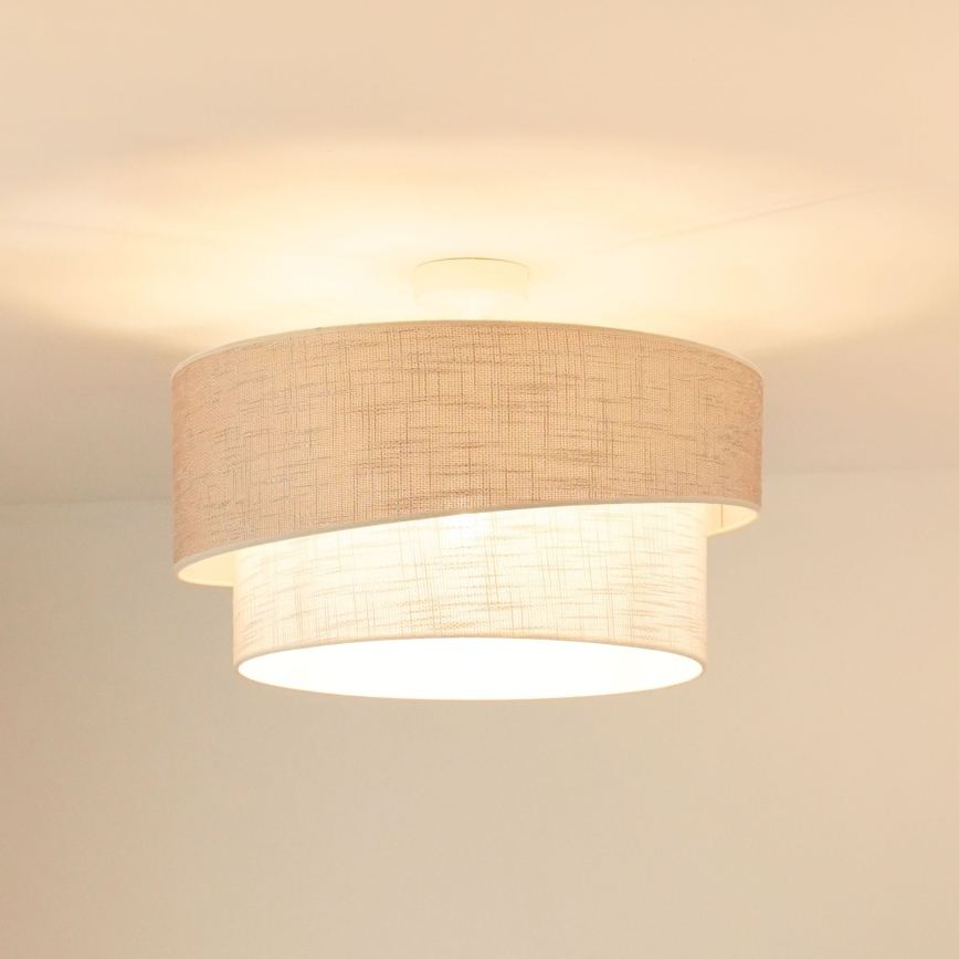 Brilagi - Virsapmetuma lustra DOVER SHINE 1xE27/15W/230V d. 50 cm pelēka/krēmkrāsa