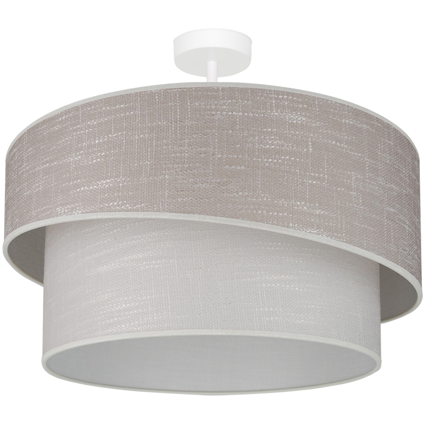 Brilagi - Virsapmetuma lustra DOVER SHINE 1xE27/15W/230V d. 50 cm pelēka/krēmkrāsa