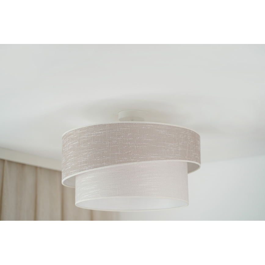 Brilagi - Virsapmetuma lustra DOVER SHINE 1xE27/15W/230V d. 50 cm pelēka/krēmkrāsa