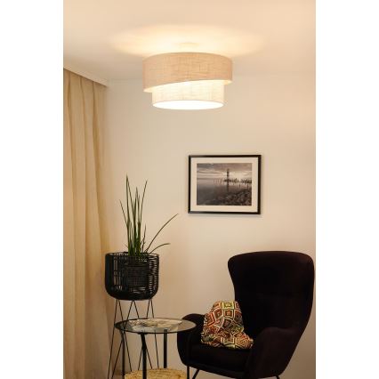 Brilagi - Virsapmetuma lustra DOVER SHINE 1xE27/15W/230V d. 50 cm pelēka/krēmkrāsa