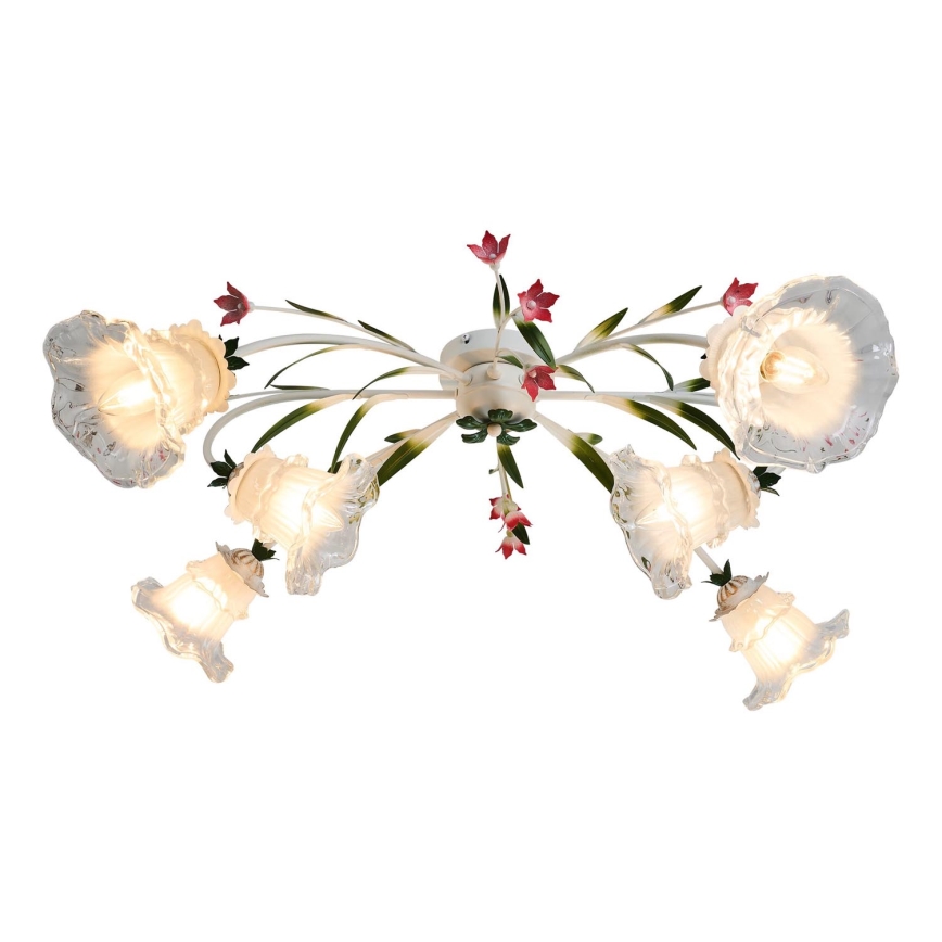 Brilagi - Virsapmetuma lustra FLORA 6xE14/60W/230V