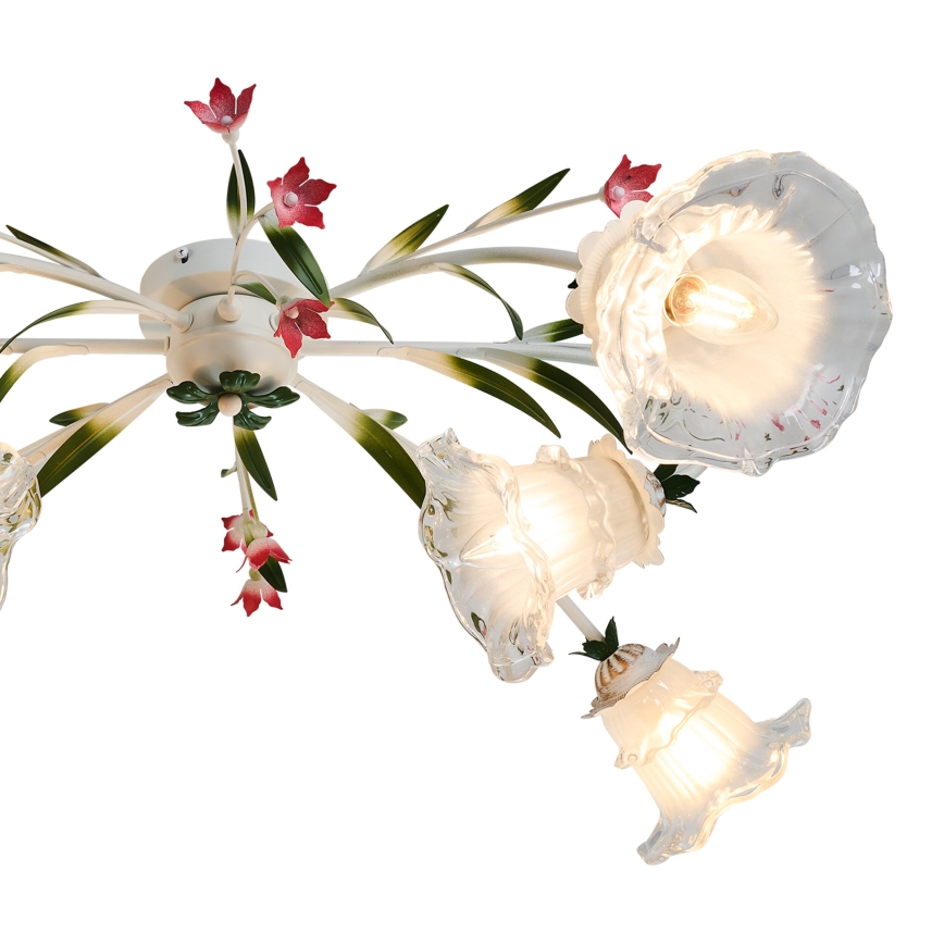 Brilagi - Virsapmetuma lustra FLORA 6xE14/60W/230V