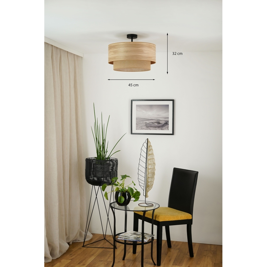 Brilagi - Virsapmetuma lustra MONTANA BOHO 1xE27/15W/230V d. 45 cm brūna
