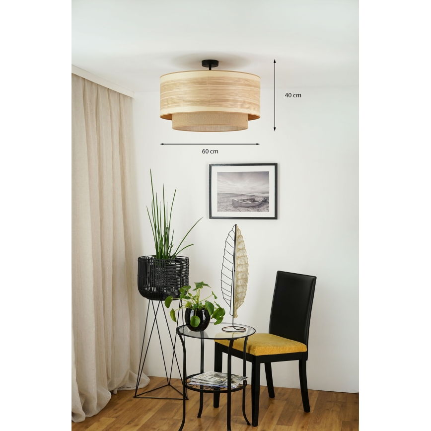 Brilagi - Virsapmetuma lustra MONTANA BOHO 1xE27/15W/230V d. 60 cm brūna