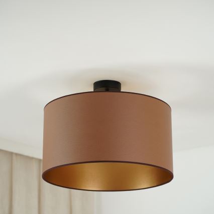 Brilagi - Virsapmetuma lustra OREGON ROLLER VEGE 1xE27/15W/230V d. 45 cm brūna