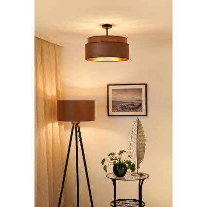 Brilagi - Virsapmetuma lustra OREGON VEGE 1xE27/15W/230V d. 45 cm brūna