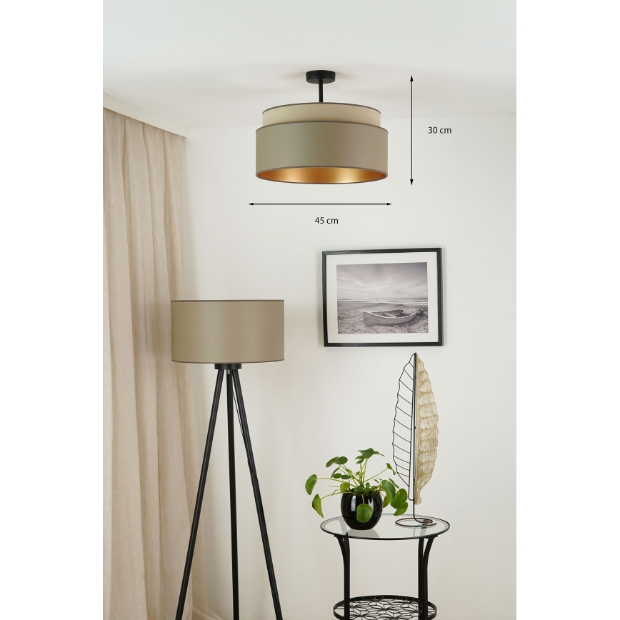Brilagi - Virsapmetuma lustra OREGON VEGE 1xE27/15W/230V d. 45 cm pelēka
