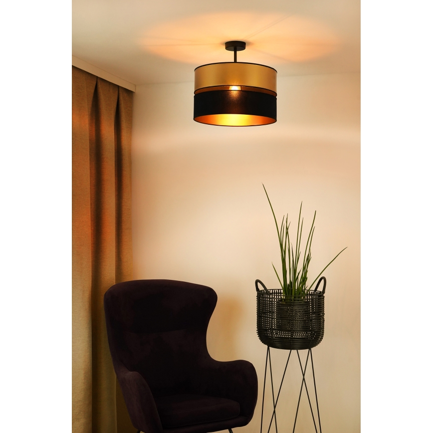Brilagi - Virsapmetuma lustra ROYAL 1xE27/15W/230V d. 40 cm melna/zelta