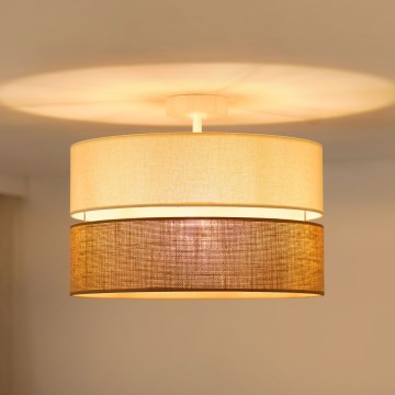 Brilagi - Virsapmetuma lustra ROYAL YUTE 1xE27/15W/230V d. 40 cm bēša/krēmkrāsa