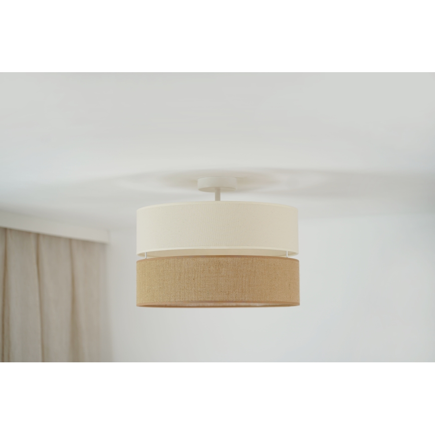 Brilagi - Virsapmetuma lustra ROYAL YUTE 1xE27/15W/230V d. 40 cm bēša/krēmkrāsa