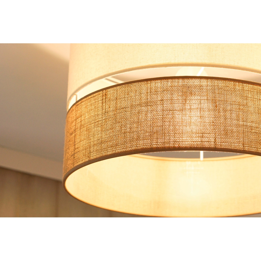 Brilagi - Virsapmetuma lustra ROYAL YUTE 1xE27/15W/230V d. 40 cm bēša/krēmkrāsa