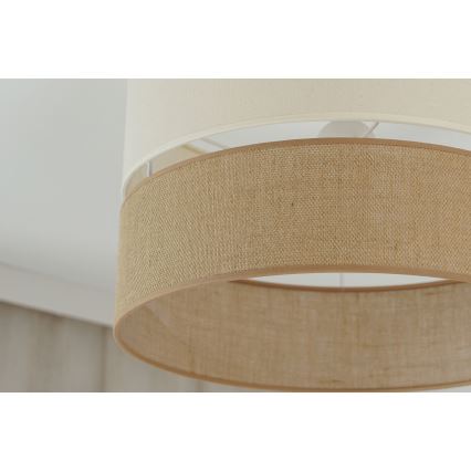 Brilagi - Virsapmetuma lustra ROYAL YUTE 1xE27/15W/230V d. 40 cm bēša/krēmkrāsa
