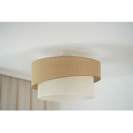 Brilagi - Virsapmetuma lustra SHINE 1xE27/15W/230V d. 50 cm bēša/krēmkrāsa