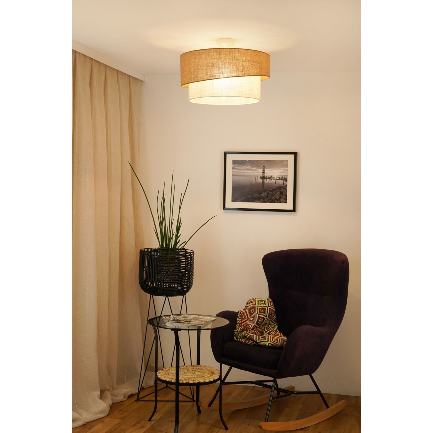 Brilagi - Virsapmetuma lustra SHINE 1xE27/15W/230V d. 50 cm bēša/krēmkrāsa