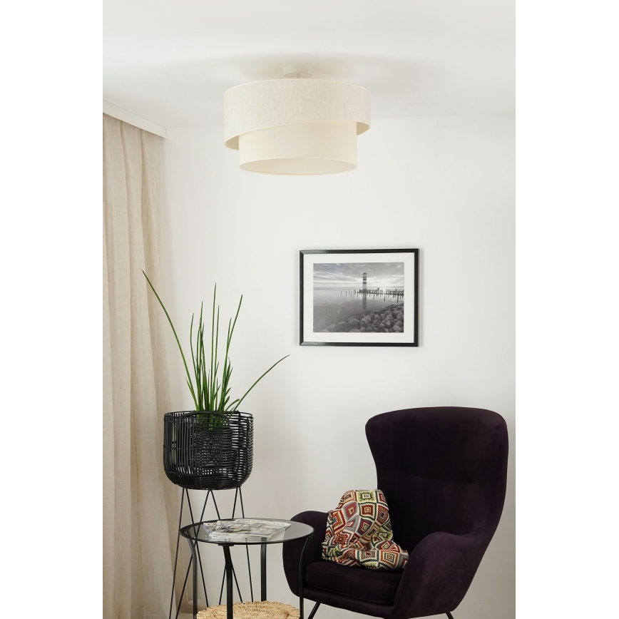 Brilagi - Virsapmetuma lustra SHINE 1xE27/15W/230V d. 50 cm krēmkrāsa