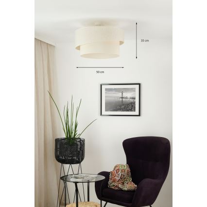 Brilagi - Virsapmetuma lustra SHINE 1xE27/15W/230V d. 50 cm krēmkrāsa