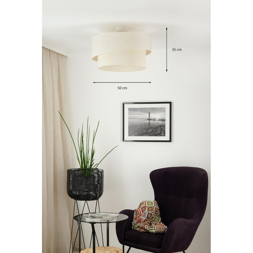 Brilagi - Virsapmetuma lustra SHINE 1xE27/15W/230V d. 50 cm krēmkrāsa