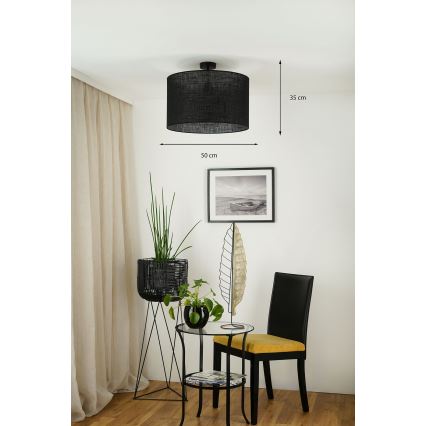 Brilagi - Virsapmetuma lustra TUBES ROLLER 1xE27/15W/230V d. 50 cm melna