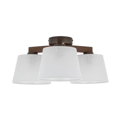 Brilagi - Virsmas griestu lampa LATTE 3xE27/60W/230V priede/balta