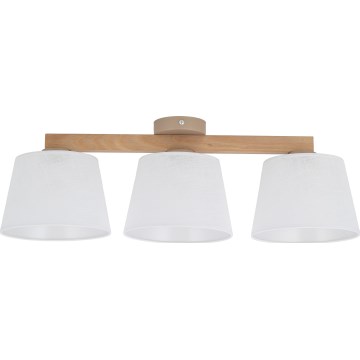 Brilagi - Virsmas griestu lampa LATTE SABIA 3xE27/60W/230V priede/balta