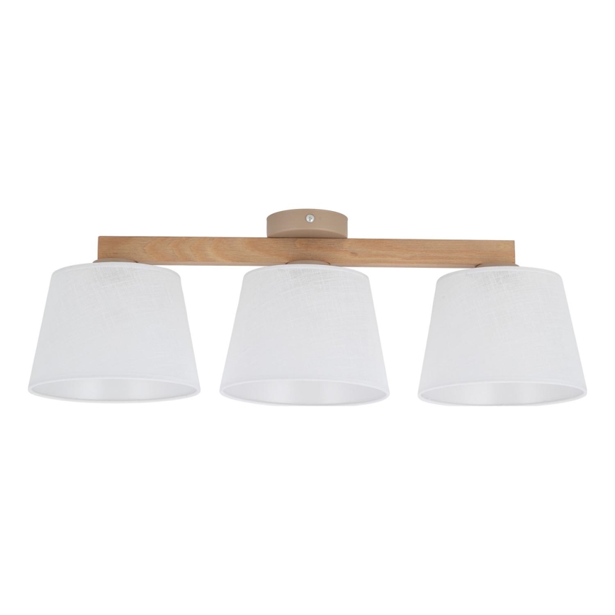 Brilagi - Virsmas griestu lampa LATTE SABIA 3xE27/60W/230V priede/balta