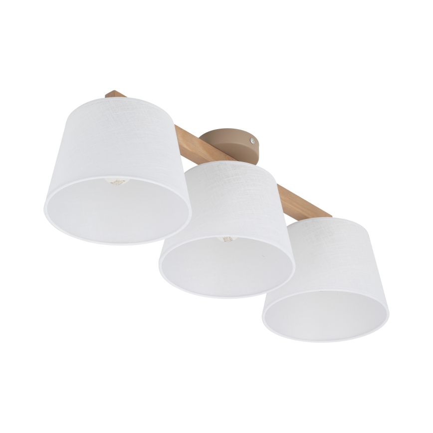 Brilagi - Virsmas griestu lampa LATTE SABIA 3xE27/60W/230V priede/balta