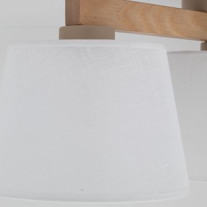 Brilagi - Virsmas griestu lampa LATTE SABIA 3xE27/60W/230V priede/balta