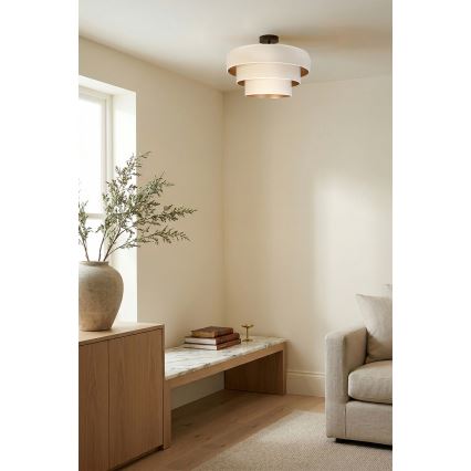 Brilagi - Virsmas griestu lampa LUNETA 1xE27/60W/230V Ø 40 cm krēmkrāsas/zelta
