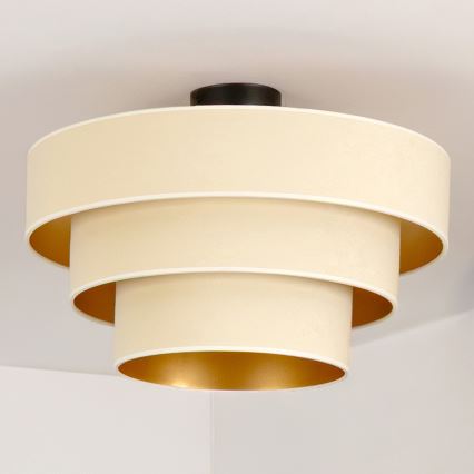 Brilagi - Virsmas griestu lampa LUNETA 1xE27/60W/230V Ø 40 cm krēmkrāsas/zelta