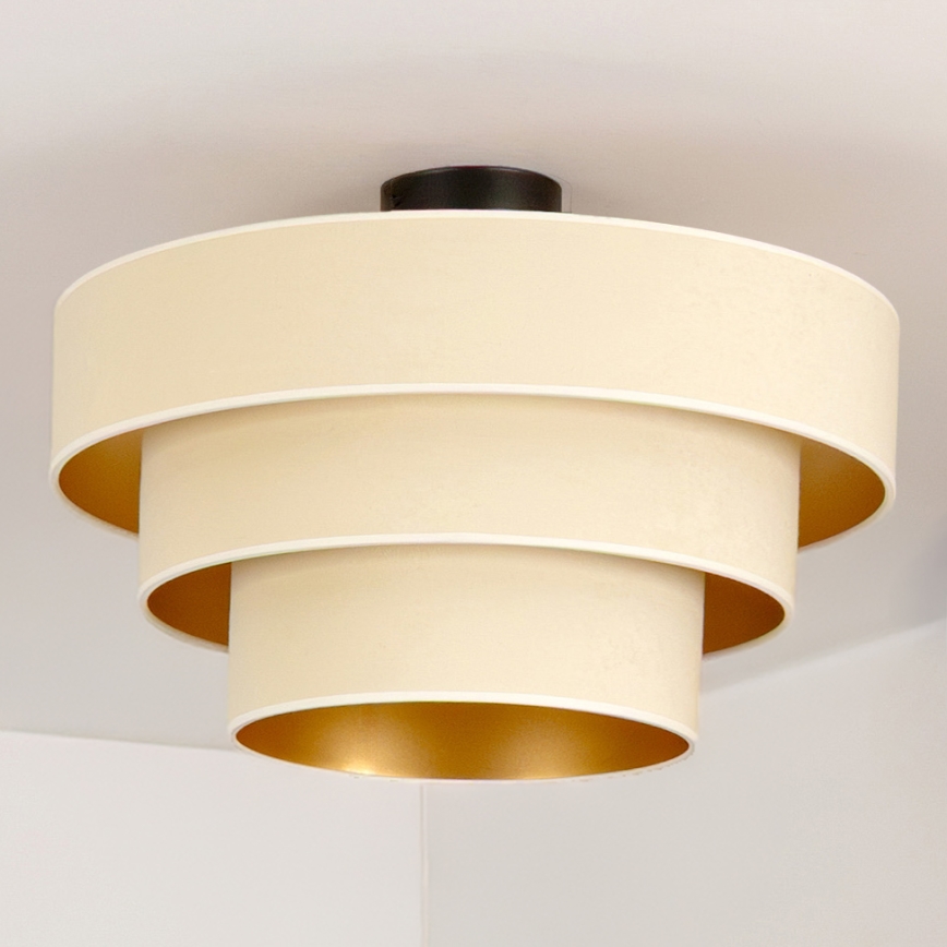 Brilagi - Virsmas griestu lampa LUNETA 1xE27/60W/230V Ø 40 cm krēmkrāsas/zelta