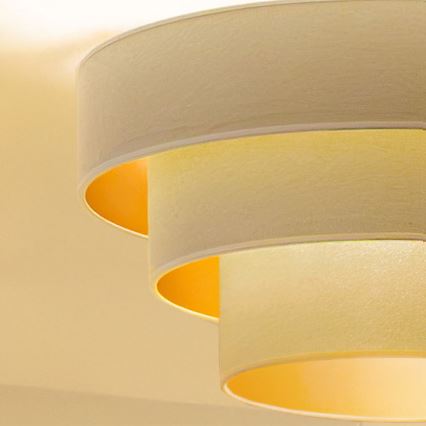 Brilagi - Virsmas griestu lampa LUNETA 1xE27/60W/230V Ø 40 cm krēmkrāsas/zelta