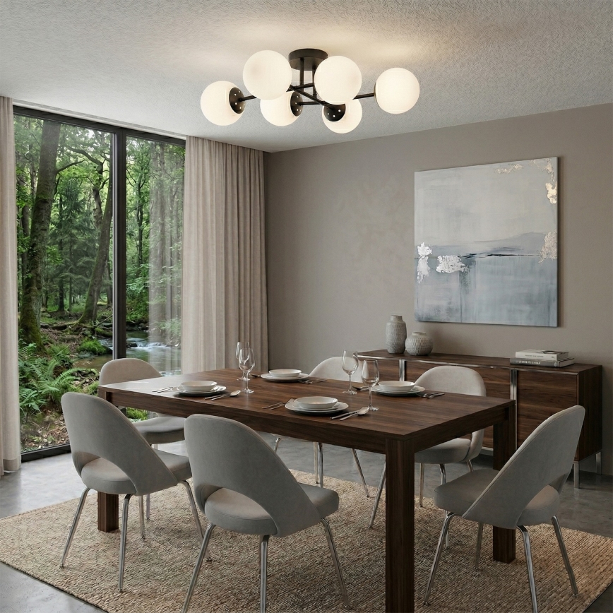 Brilagi - Virsmas griestu lampa MALONY 6xE14/20W/230V melna