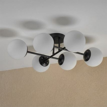 Brilagi - Virsmas griestu lampa MALONY 6xE14/20W/230V melna
